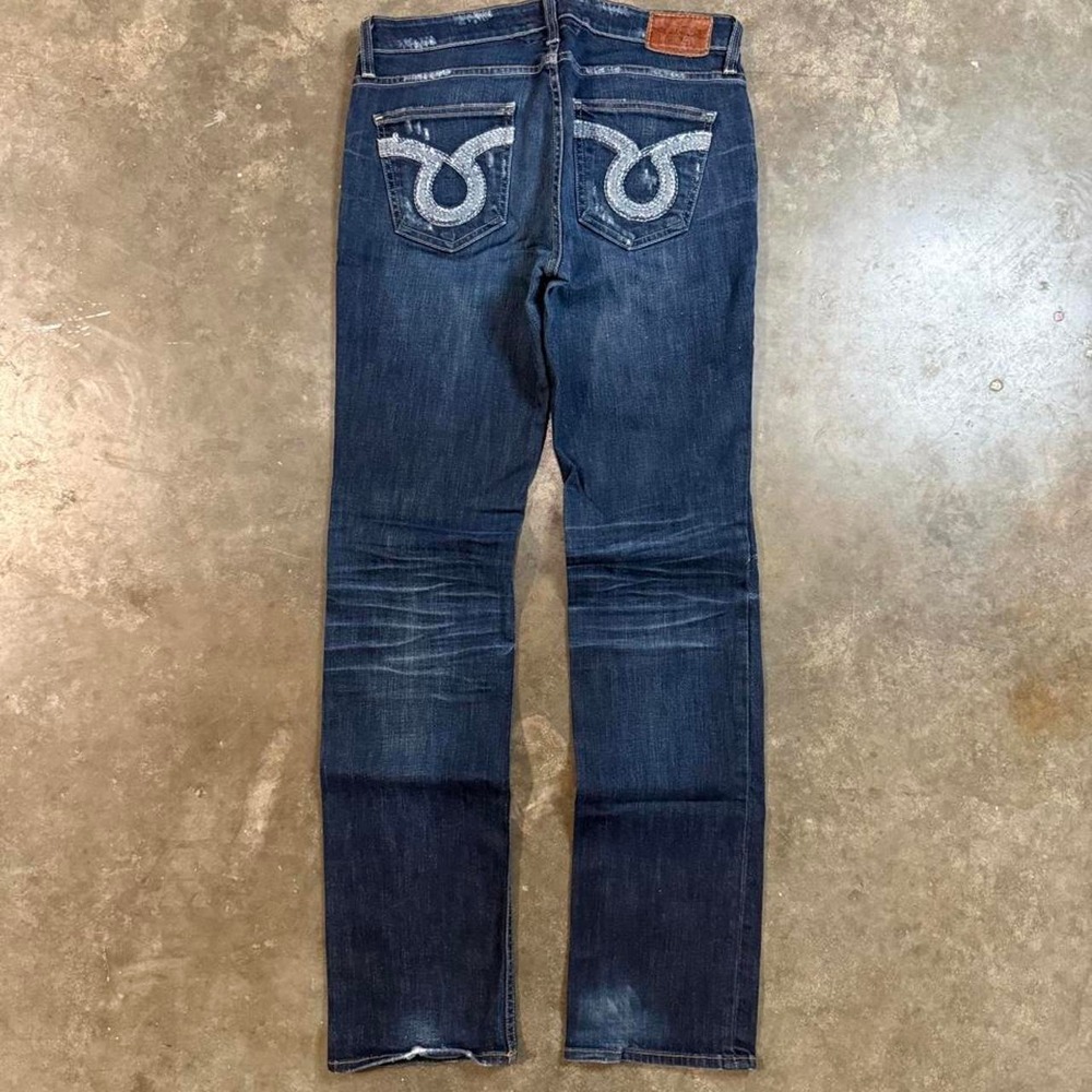 Big Star Nina Y2K Dark Wash Straight Bootcut Jeans Women 30x33 Vintage Indigo